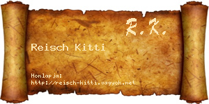 Reisch Kitti névjegykártya